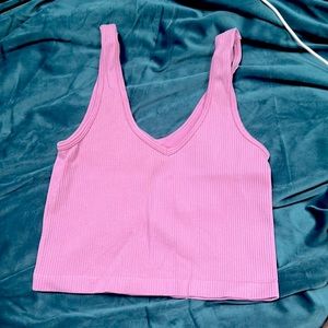 Suzette Collection pink cropped tank top